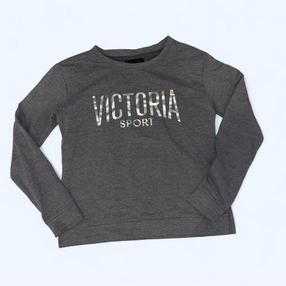 Victoria Sport Girls' Dark Gray Logo Sweatshirt